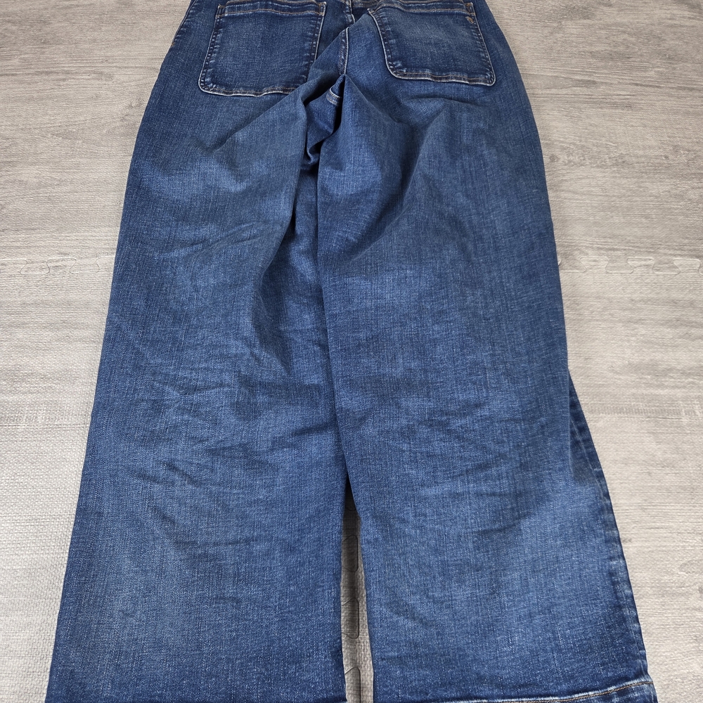 Madewell Curvy Emmett Wide Leg Jeans Size 29 High Rise Dark Wash - Picture 8 of 11